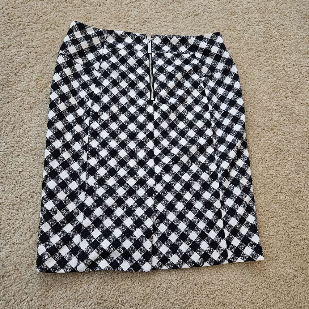 MICHAEL Michael Kors Black and White Checkered Women's Skirt Size 6 Six - Picture 10 of 16